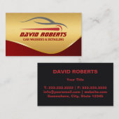 プロフェッショナルオートディテールカーウォッシュ車の 名刺 (正面/裏面)