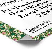 プロフェッショナルオーバーシンカー証明書賞 ポスター (角)