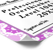 プロフェッショナルオーバーシンカー証明書賞 ポスター (角)