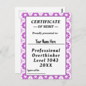 プロフェッショナルオーバーシンカー証明書賞 ポストカード (正面/裏面)