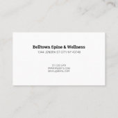 プロフェッショナルカイロプラクティッククリニック名刺 名刺 (裏面)