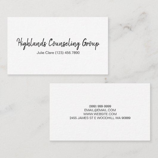 プロフェッショナルカウンセリングググループ·ライフ·コーチ·ビジネス 名刺 (正面/裏面)