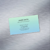 プロフェッショナルカスタマイズ可能なグラデ淡い色のィエントブルー マグネット名刺 (インサイチュ)