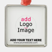 プロフェッショナルカスタマイズ可能なビジネスシックなホワイト メタルオーナメント (正面)