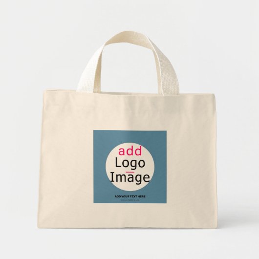 プロフェッショナルカスタマイズ可能なビジネスシックほこりっぽいブルー ミニトートバッグ (正面)