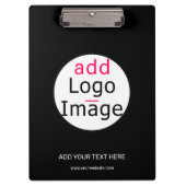 プロフェッショナルカスタマイズ可能なビジネスブランドブラック クリップボード (正面)