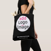 プロフェッショナルカスタマイズ可能なビジネスブランドブラック トートバッグ (クローズアップ)