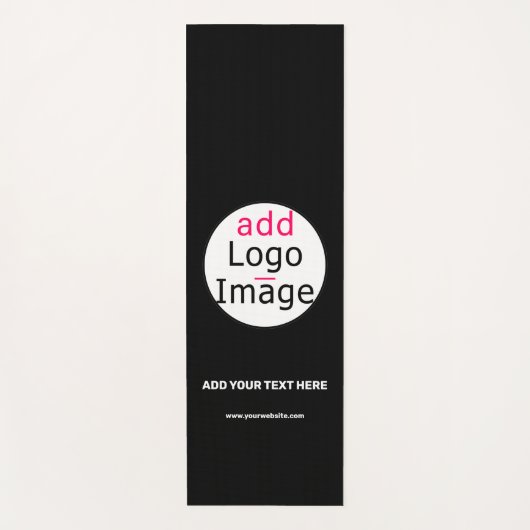 プロフェッショナルカスタマイズ可能なビジネスブランドブラック ヨガマット (正面)