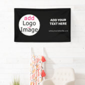 プロフェッショナルカスタマイズ可能なビジネスブランドブラック 横断幕 (インサイチュ)