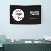 プロフェッショナルカスタマイズ可能なビジネスブランドブラック 横断幕 (トレードショー)