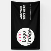 プロフェッショナルカスタマイズ可能なビジネスブランドブラック 横断幕 (縦)