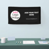 プロフェッショナルカスタマイズ可能なビジネスブランドブラック 横断幕 (トレードショー)