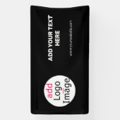 プロフェッショナルカスタマイズ可能なビジネスブランドブラック 横断幕 (縦)