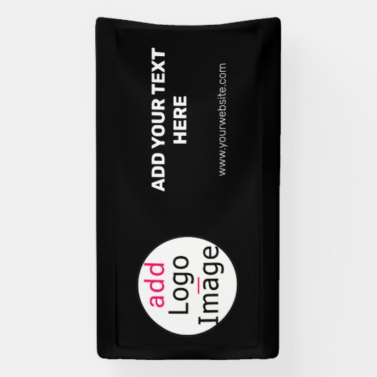 プロフェッショナルカスタマイズ可能なビジネスブランドブラック 横断幕 (縦)