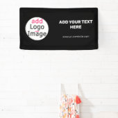 プロフェッショナルカスタマイズ可能なビジネスブランドブラック 横断幕 (インサイチュ)