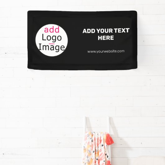 プロフェッショナルカスタマイズ可能なビジネスブランドブラック 横断幕 (インサイチュ)