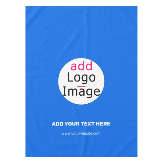 プロフェッショナルカスタマイズ可能なビジネスブランドブルー テーブルクロス (正面)