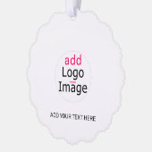 プロフェッショナルカスタマイズ可能なビジネスブランドホワイト オーナメントカード (左)