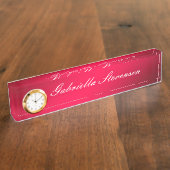 プロフェッショナルカスタマイズ文字の赤手書き デスクネームプレート (側面)