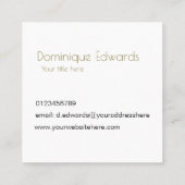 プロフェッショナルカスタムアクアブルーウォーターカラー スクエア名刺 (裏面)