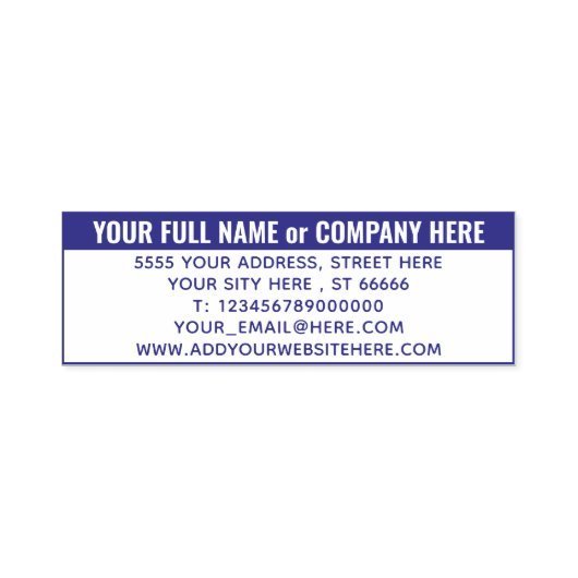 プロフェッショナルカスタムアドレススタンプの例 セルフインキングスタンプ (デザイン)