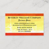 プロフェッショナルカスタムイエローと赤の名刺 名刺 (裏面)