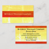 プロフェッショナルカスタムイエローと赤の名刺 名刺 (正面/裏面)