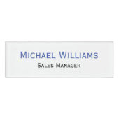 プロフェッショナルカスタムエグゼクティブタイトルプレーン磁気 名札 (正面)