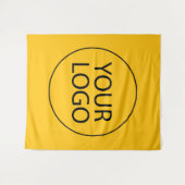 プロフェッショナルカスタムカンパニーロゴビジネスイエロー タペストリー (正面(横))