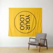 プロフェッショナルカスタムカンパニーロゴビジネスイエロー タペストリー (インサイチュ(横))