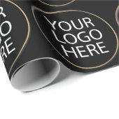 プロフェッショナルカスタムカンパニーロゴビジネスブラック ラッピングペーパー (ロールコーナー)