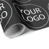 プロフェッショナルカスタムカンパニーロゴビジネスブラック ラッピングペーパー (ロールコーナー)