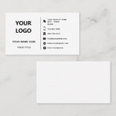 プロフェッショナルカスタムデザインロゴ付き名刺 名刺 (正面/裏面)