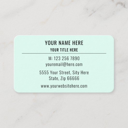 プロフェッショナルカスタムデザインロゴ付き名刺 名刺 (正面)