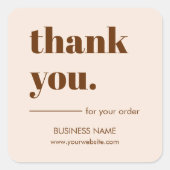 プロフェッショナルカスタムビジネスお客様ありがとう スクエアシール (正面)