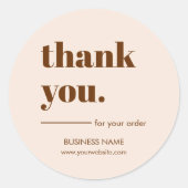 プロフェッショナルカスタムビジネスお客様ありがとう ラウンドシール (正面)