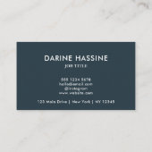 プロフェッショナルカスタムビジネスロゴサークルNavy Blue 名刺 (裏面)