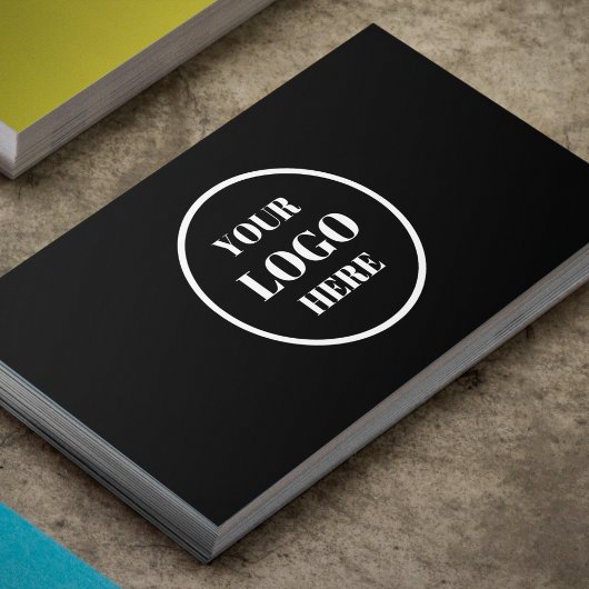 プロフェッショナルカスタムビジネスロゴサークルNavy Blue 名刺