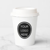 プロフェッショナルカスタムビジネスロゴバリスタエクスプレッソ 紙コップ (正面)