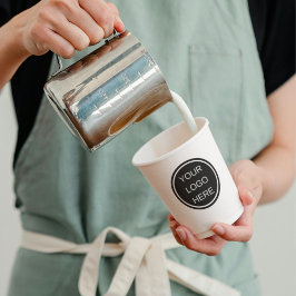 プロフェッショナルカスタムビジネスロゴバリスタエクスプレッソ 紙コップ