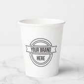プロフェッショナルカスタムビジネスロゴプロモーション 紙コップ (正面)