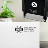 プロフェッショナルカスタムビジネスロゴ差出人住所 セルフインキングスタンプ