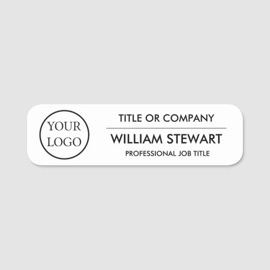 プロフェッショナルカスタムビジネスロゴ従業員スタッフ 名札 (正面)