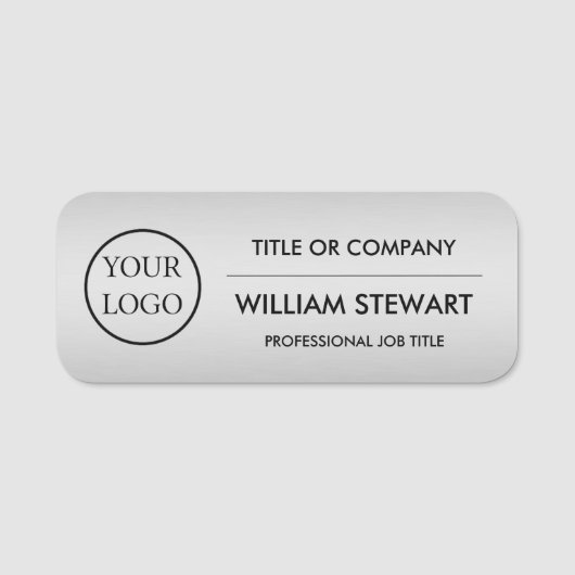 プロフェッショナルカスタムビジネスロゴ従業員スタッフ 名札 (正面)