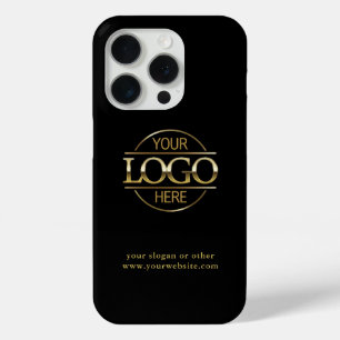 プロフェッショナルカスタムビジネスロゴ  黒ミニマル iPhone 15 PROケース