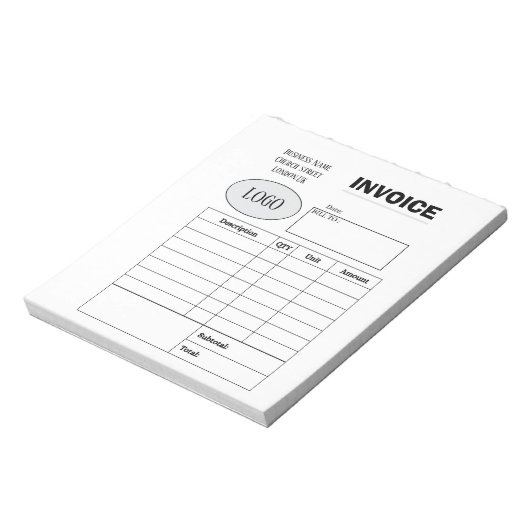 プロフェッショナルカスタムビジネス請求書 ノートパッド (回転)
