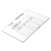 プロフェッショナルカスタムビジネス請求書 ノートパッド (アングル)