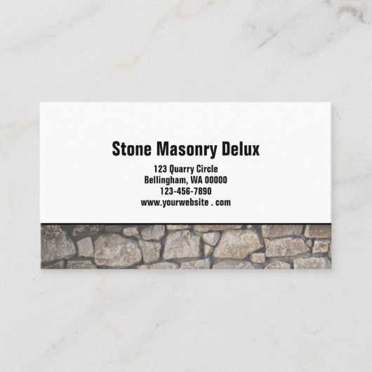 プロフェッショナルカスタムフォトストーンウォール 名刺 (正面)
