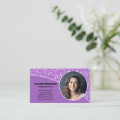 プロフェッショナルカスタムフォトパープルQRコード背面 名刺 (スタンド正面)