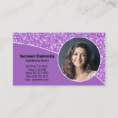 プロフェッショナルカスタムフォトパープルQRコード背面 名刺 (正面)
